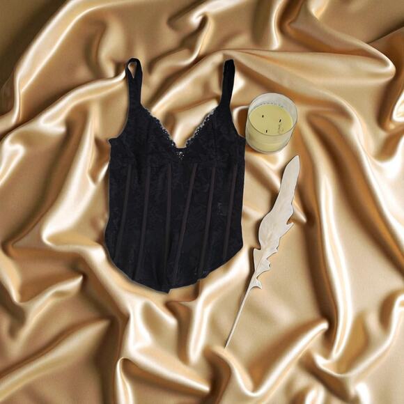 Meshki Women’s Black Sexy Corset Whimsy Gothic Regency Wired XS - Picture 10 of 11